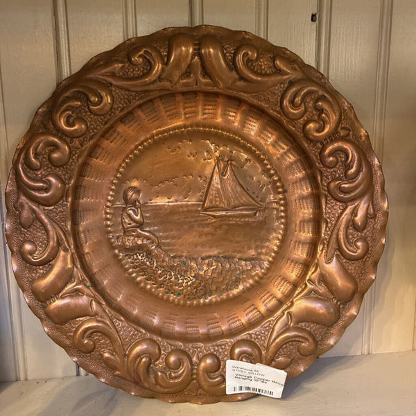 Vintage Copper Nautical Wall Hanging 10"dia