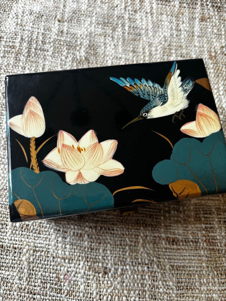 Vintage Handpainted Box w/ Brass Latch
