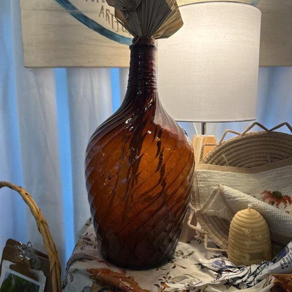 Vintage brown glass jug