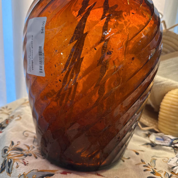 Vintage brown glass jug