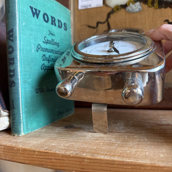 Mclaughlin and sons Cambridge silver toned desk clock