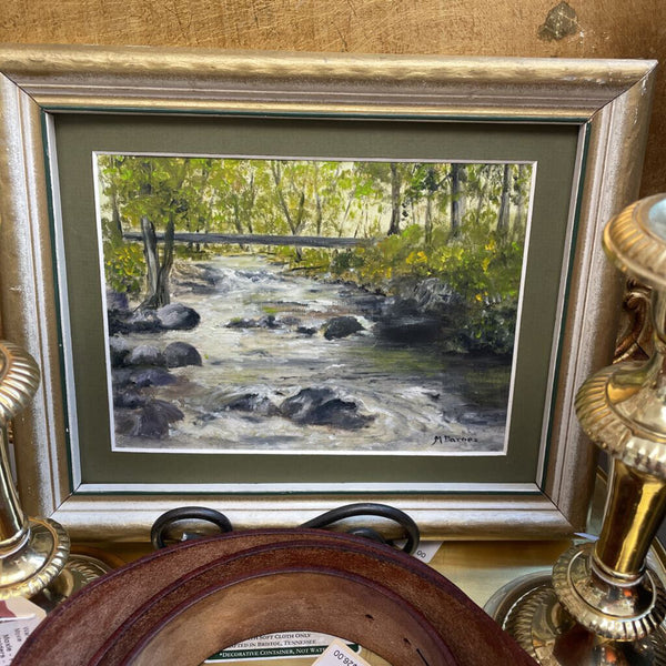 Moxie - M Barnes Painting of Rocky Stream - 10.5 x 8.5
