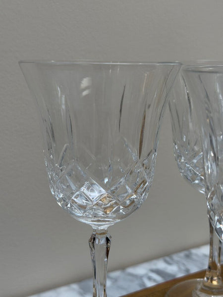 1708 Set of 9 Crystal Wine Glasses