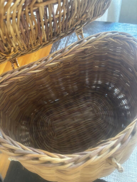 Vintage Wicker Fishing Basket