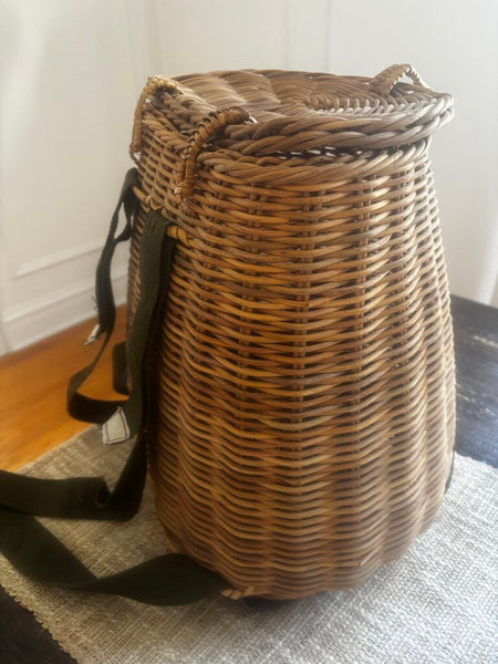 Vintage Wicker Fishing Basket