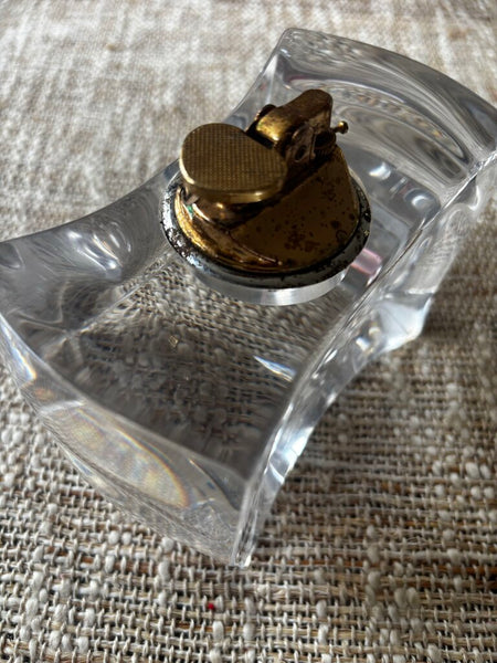MCM Astrolite Ritts Clear Lucite Large Table Lighter 1960's