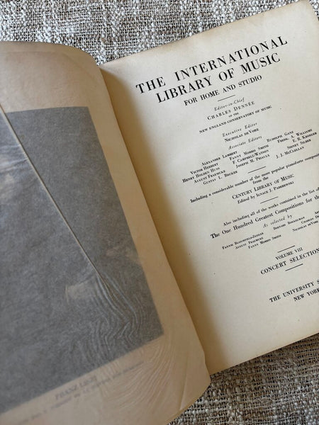 The International Library of Music Book 1925 Frank Liszt