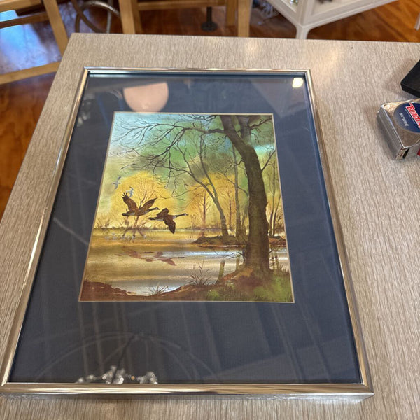 Duck art framed