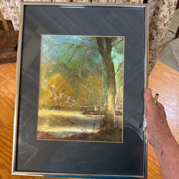 Duck art framed