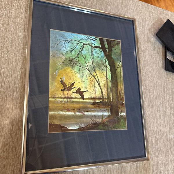 Duck art framed