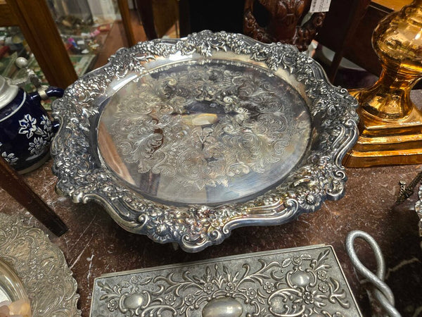 Silverplate cakestand 15 x 4.5 tall