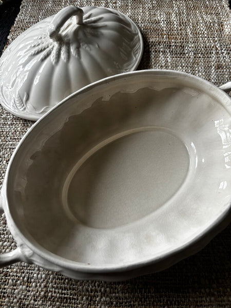 Antique ROYAL CROWFORD IRONSTONE WEATHERBY WILKONSON WHEAT TUREEN