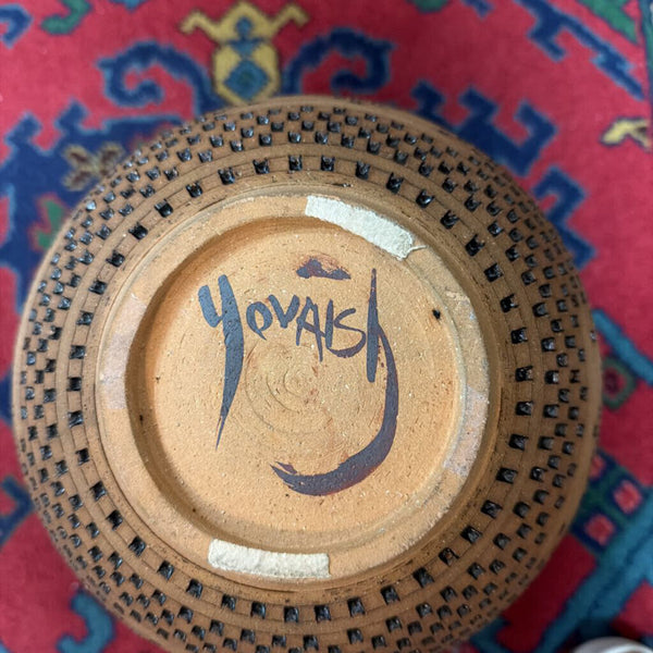 Vintage Walter Yovaish Studio Pottery Vase Signed Mint Condition 1980's 12x10"