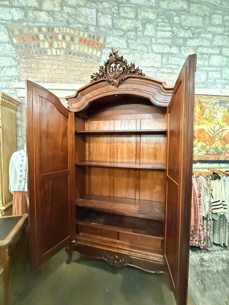1800'S FRENCH MIRRORED ARMOIRE 104"H 52.2"W 19"D IN STORE PICK UP ONLY