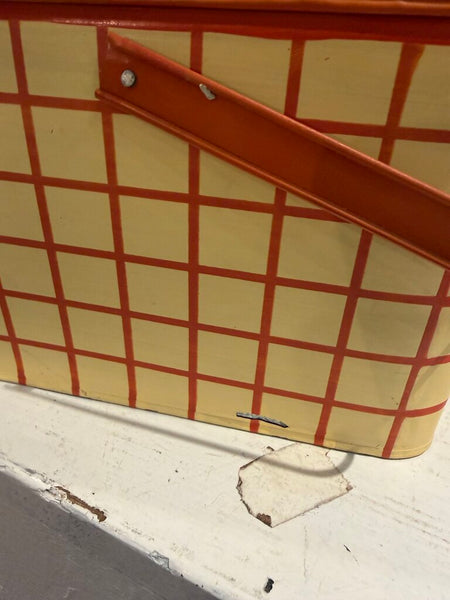 JFV ~ Retro metal large check basket
