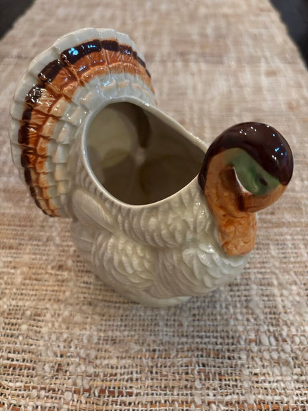 Vintage Turkey Planter White