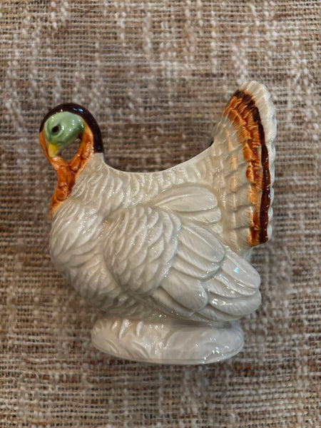 Vintage Turkey Planter White