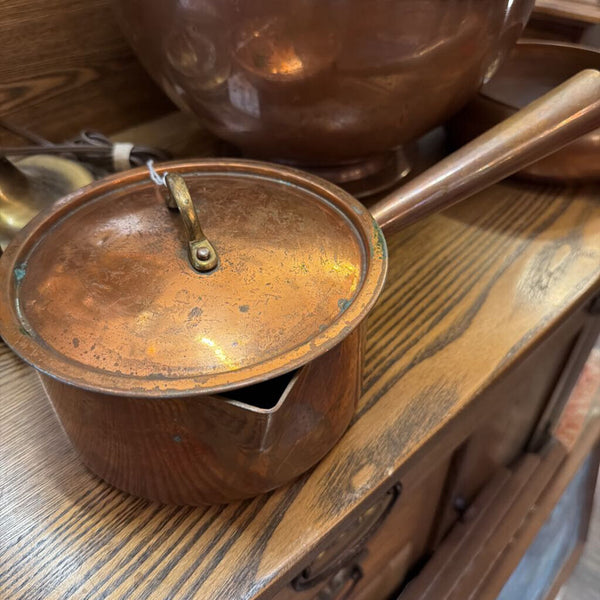 Vintage William Sonoma/Mauviel Copper 2qt Saucepan with Lid