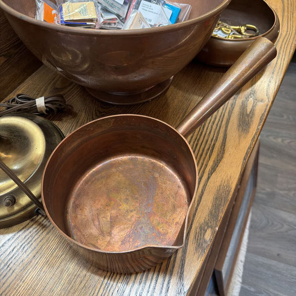 Vintage William Sonoma/Mauviel Copper 2qt Saucepan with Lid