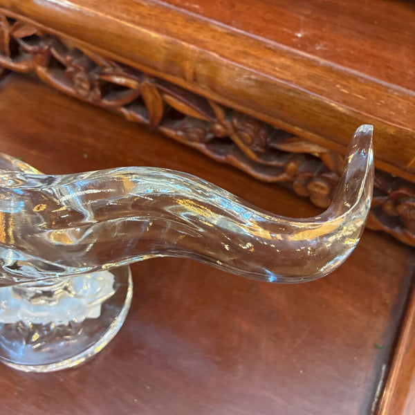 Vintage 1960's Glass Rooster 8" x 8"