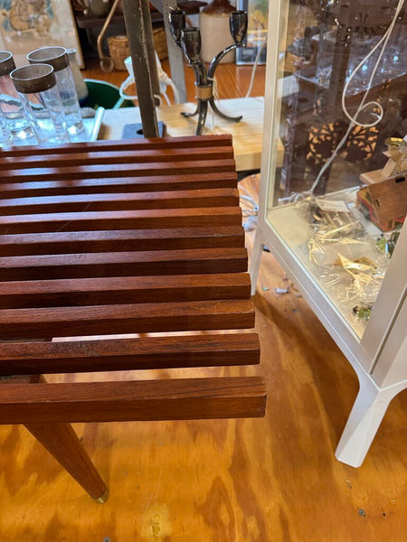Mcm slat bench as found 18" deep x 48" long x 15" tall (in store pick up only)
