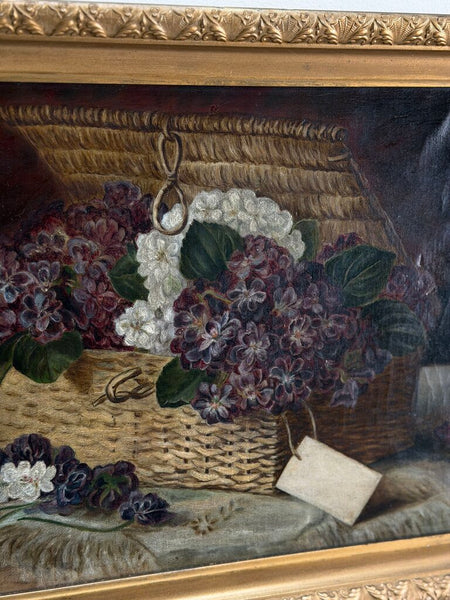 1659 Violet Floral Still Life dated 1897