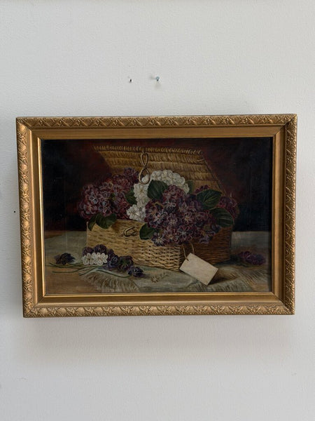1659 Violet Floral Still Life dated 1897