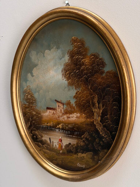 1631 Italian Oval Landscape