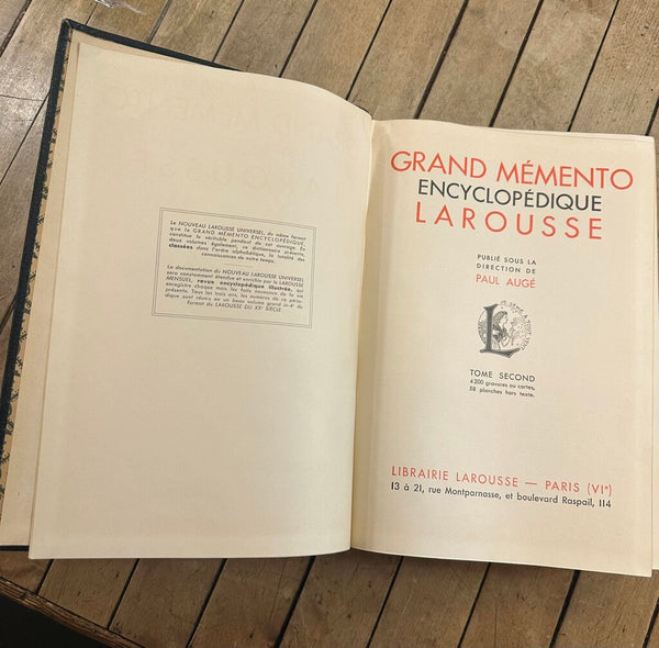 GRAND MEMENTO LAROUSSE ENCYCLOPEDIA (IN FRENCH)