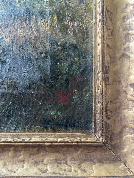 Moxie - Old Landscape Painting On Canvas - 15.5 x 25.5