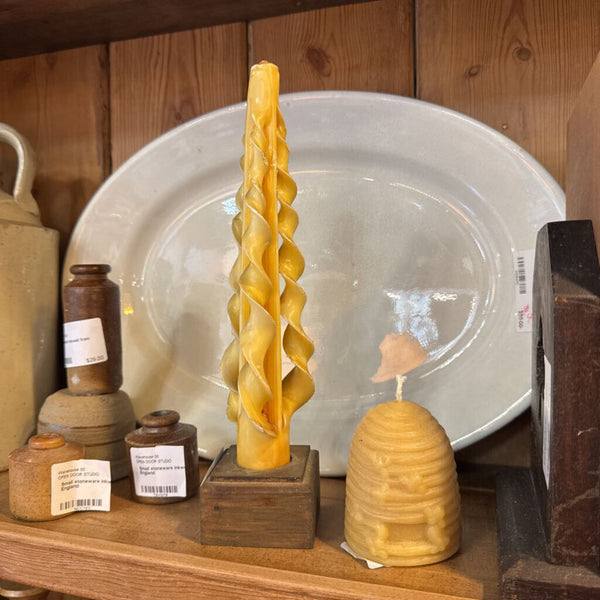Vintage 70's twisted candle on stand