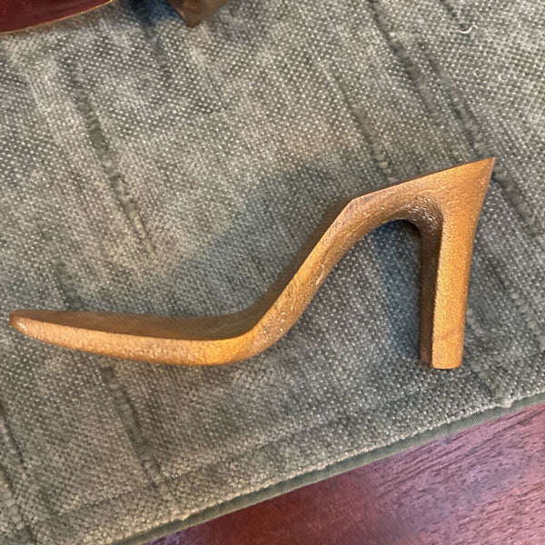 Vintage Brass HIgh Heel Shoe