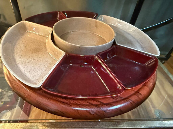 Brown and Cream Lazy Susan W1126