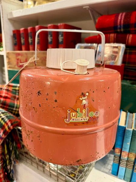 JFV ~ Vintage Repurpose jack-o'-lantern insulated jug with Halloween decal