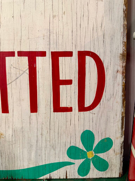 JFV ~ Vintage DAHLIA ~ GERANIUM SIGN IN STORE PICK UP ONLY