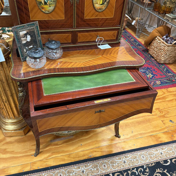Vint XV-Style Marquetry Secretary Desk, Made In Spain 29x53x20" In Store Pick Up Only