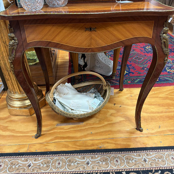 Vint XV-Style Marquetry Secretary Desk, Made In Spain 29x53x20" In Store Pick Up Only