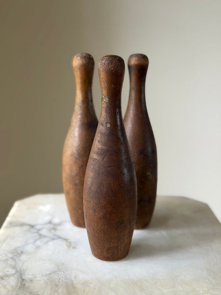 0215 set of 3 primitive bowling mini bowling pins