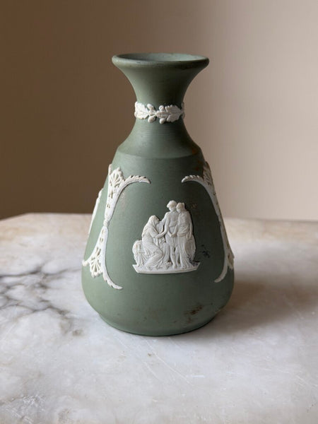 1719 Sage Green Wedgewood Bud Vase
