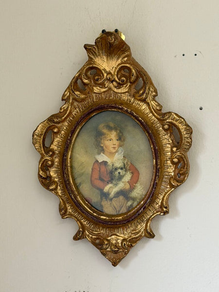 Italian Florentine Ornate Frame w/ Print