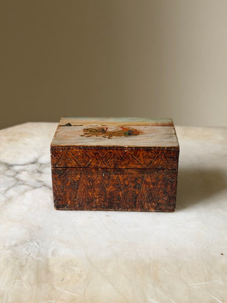 1841 53 Mini Playing Cards in Hand Painted Box