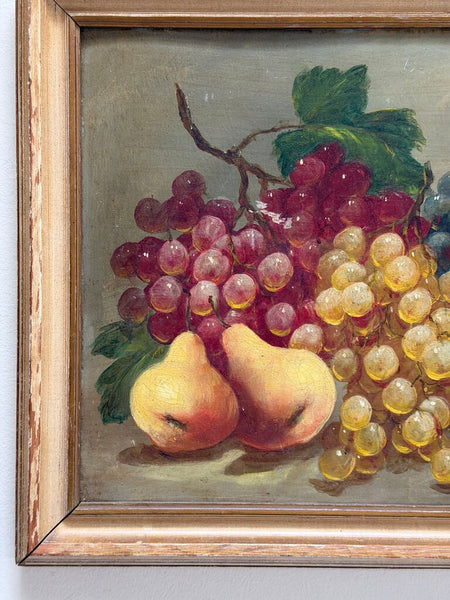 1820 Grape Still Life Oil on Canvas