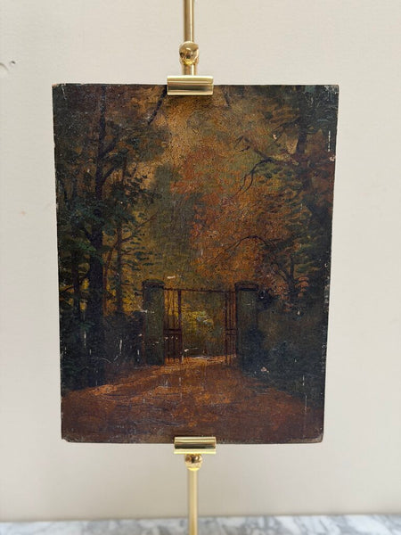 1629 Antique Autumn Scene Oil on Panel