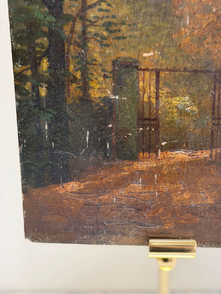 1629 Antique Autumn Scene Oil on Panel