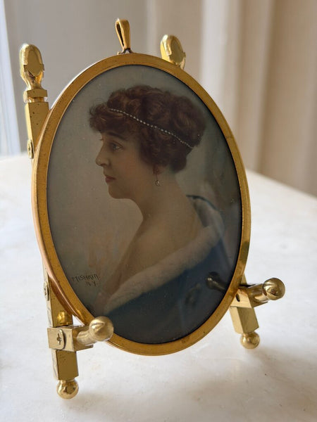 Hand Colored Photograph in Oval Frame
