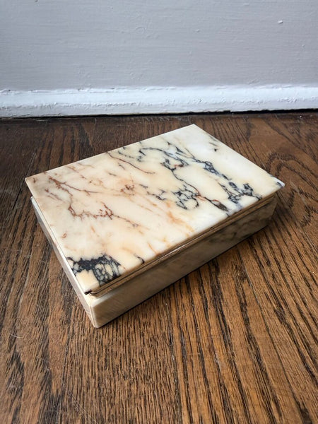 Marble Lidded Box W2356