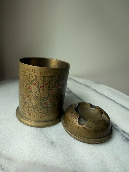 Brass Etched Ashtray W2360