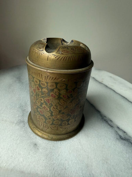 Brass Etched Ashtray W2360