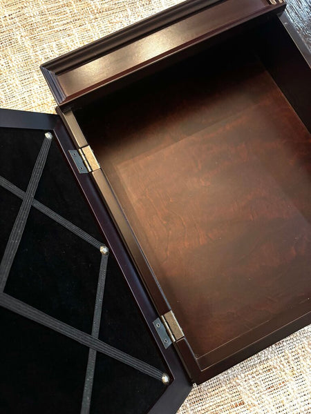 Bombay Company Writing Table Portable Lap Desk Hinged Wood Storage Box