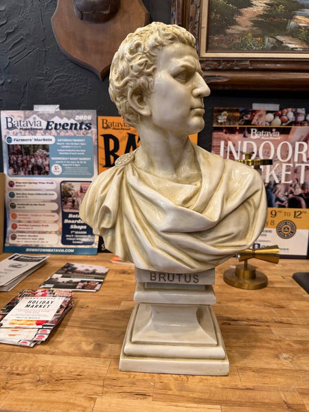 Vintage Resin Bust of Brutus (Caesar's Murder Conspirator)